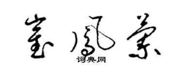 梁锦英崔凤兰草书个性签名怎么写