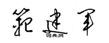 梁锦英范建军草书个性签名怎么写