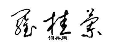 梁锦英罗桂兰草书个性签名怎么写