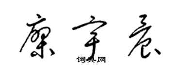 梁锦英廖宇晨草书个性签名怎么写