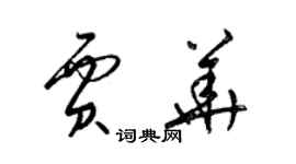 梁锦英贾华草书个性签名怎么写