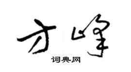 梁锦英方峰草书个性签名怎么写