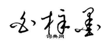 梁锦英白梓墨草书个性签名怎么写