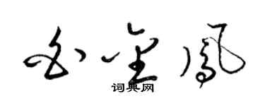 梁锦英白金凤草书个性签名怎么写