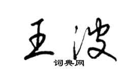 梁锦英王波草书个性签名怎么写