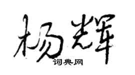 曾庆福杨辉行书个性签名怎么写
