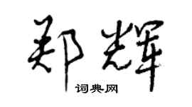 曾庆福郑辉行书个性签名怎么写