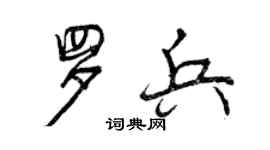 曾庆福罗兵行书个性签名怎么写