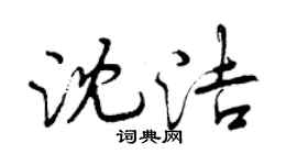 曾庆福沈洁行书个性签名怎么写