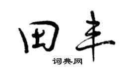 曾庆福田丰行书个性签名怎么写