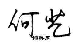 曾庆福何艺行书个性签名怎么写