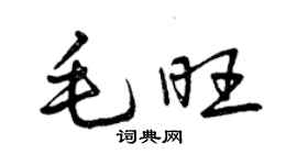 曾庆福毛旺行书个性签名怎么写
