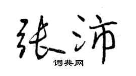 曾庆福张沛行书个性签名怎么写