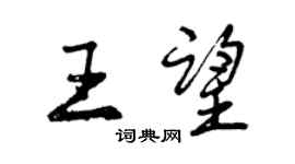 曾庆福王望行书个性签名怎么写