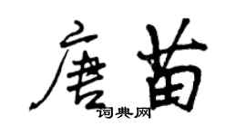 曾庆福唐苗行书个性签名怎么写