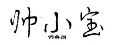 曾庆福帅小宝行书个性签名怎么写