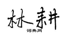 曾庆福林耕行书个性签名怎么写