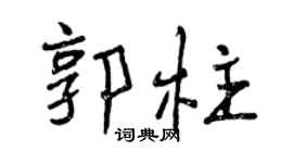 曾庆福郭柱行书个性签名怎么写