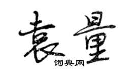 曾庆福袁量行书个性签名怎么写