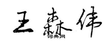 曾庆福王森伟行书个性签名怎么写