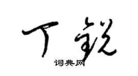 梁锦英丁锐草书个性签名怎么写