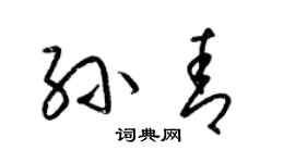 梁锦英孙青草书个性签名怎么写