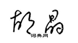 梁锦英胡晶草书个性签名怎么写