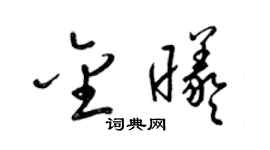 梁锦英金曦草书个性签名怎么写