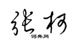 梁锦英张柯草书个性签名怎么写