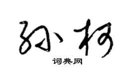 梁锦英孙柯草书个性签名怎么写