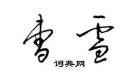 梁锦英曹雪草书个性签名怎么写