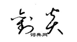梁锦英刘炎草书个性签名怎么写