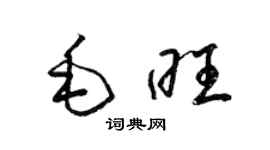 梁锦英毛旺草书个性签名怎么写