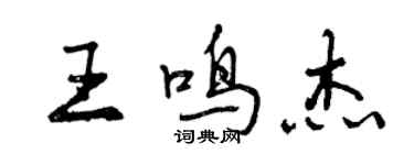 曾庆福王鸣杰行书个性签名怎么写