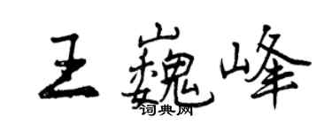 曾庆福王巍峰行书个性签名怎么写