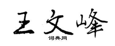 曾庆福王文峰行书个性签名怎么写