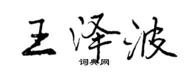 曾庆福王泽波行书个性签名怎么写
