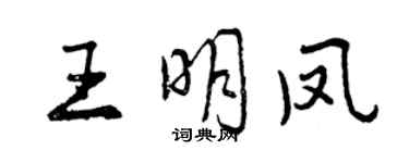 曾庆福王明凤行书个性签名怎么写