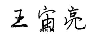 曾庆福王宙亮行书个性签名怎么写