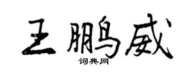 曾庆福王鹏威行书个性签名怎么写