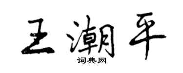 曾庆福王潮平行书个性签名怎么写