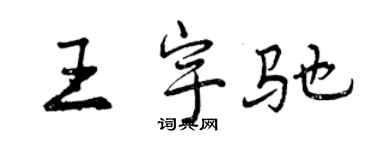 曾庆福王宇驰行书个性签名怎么写