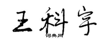 曾庆福王科宇行书个性签名怎么写
