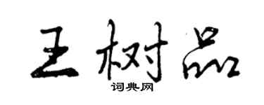 曾庆福王树品行书个性签名怎么写