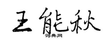 曾庆福王能秋行书个性签名怎么写