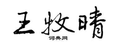 曾庆福王牧晴行书个性签名怎么写