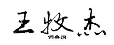 曾庆福王牧杰行书个性签名怎么写