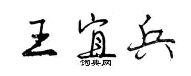 曾庆福王宜兵行书个性签名怎么写