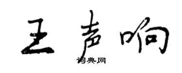 曾庆福王声响行书个性签名怎么写