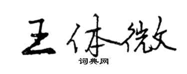 曾庆福王体微行书个性签名怎么写